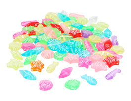 Innspiro Perles en plastique Marinas mixtes Multicolor Transparente 12-17mm