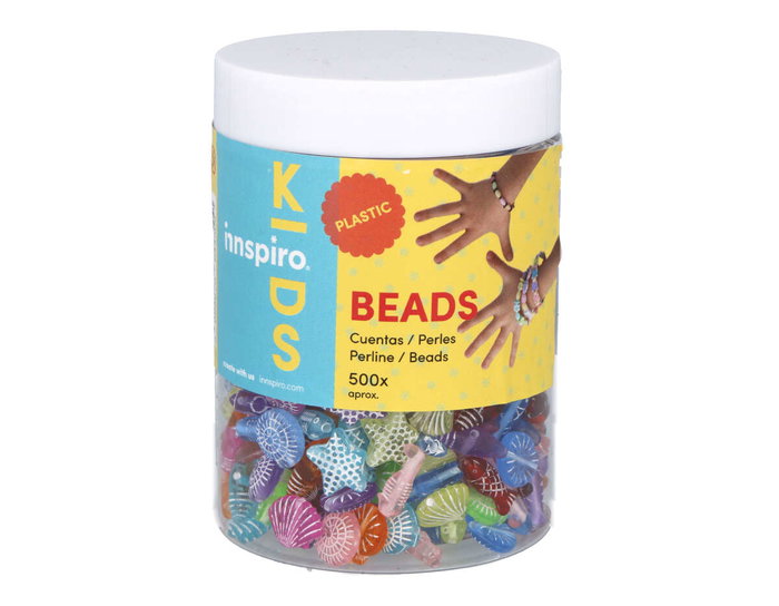 Innspiro Perles en plastique Marinas mixtes Multicolor Transparente 12-17mm
