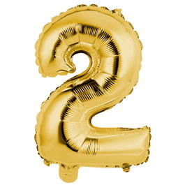 Party Time Ballon Chiffre 2 Or 35 cm
