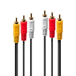Lindy Câble audio vidéo Premium, 3 x RCA (Cinch) mâle/mâle, 1m
