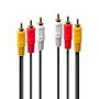 Lindy Câble audio vidéo Premium, 3 x RCA (Cinch) mâle/mâle, 1m