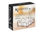 Kinvara Serviette de table en acier noir 19x7x19 cm (Set de 12)