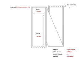Capture Étiquettes d'expédition 105 x 251 mm, Pliage en éventail