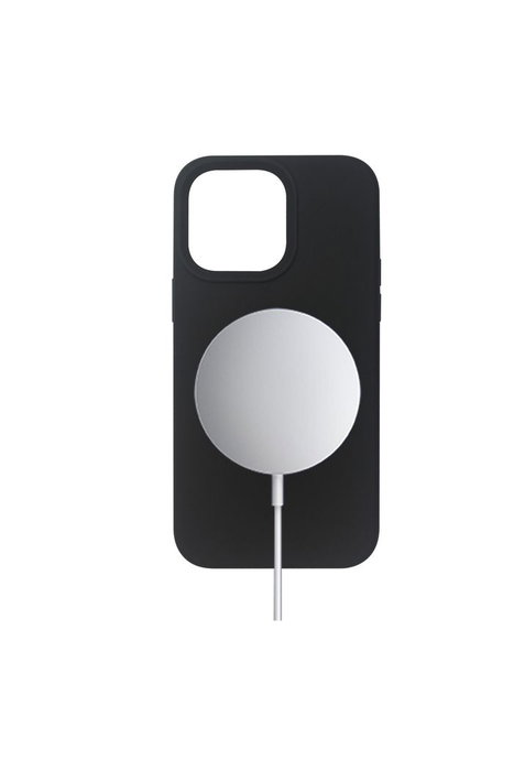 eSTUFF Coque magnétique en silicone compatible MagSafe et Qi pour iPhone 14 Pro Max - Noir