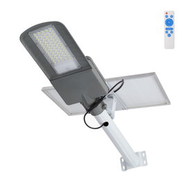 Lampadaire solaire LED 100W 5000K avec panneau 6V 25W et batterie 20Ah