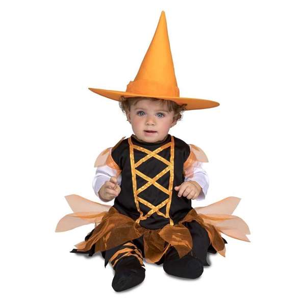 My Other Me Brujita naranjita - Déguisement bébé chapeau et combinaison - 1 à 2 ans - Langues : espagnol, anglais, français, italien, portugais, allemand