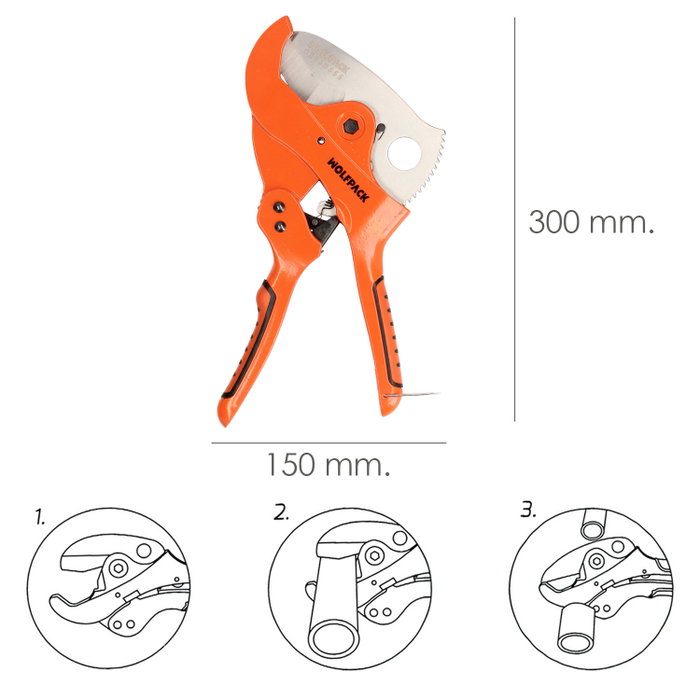 WOLFPACK LINEA PROFESIONAL Cisaille coupe-tube Ø 63 mm