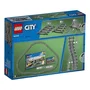 LEGO 60205 City Rail Pack - Ensemble de rails flexibles, droits et courbes pour trains LEGO City