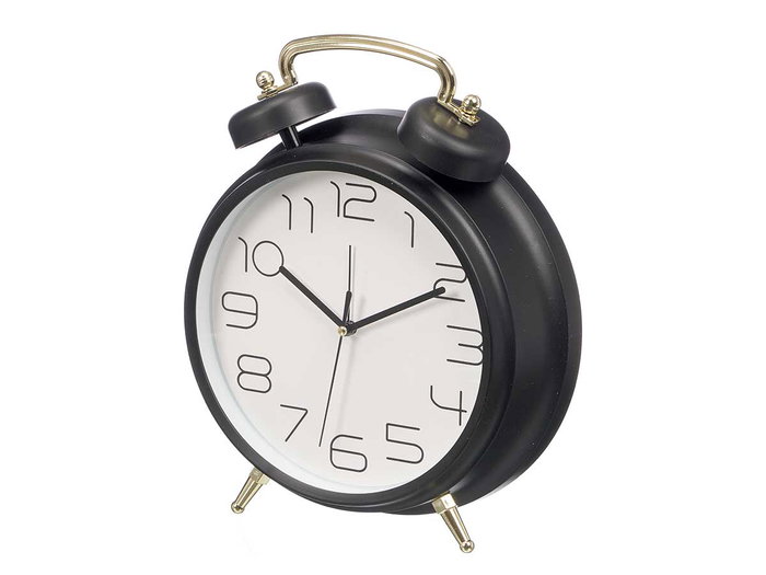 GIFTDECOR Horloge Murale Classique Noire 24cm