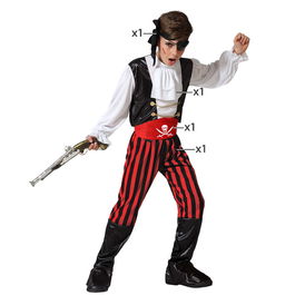 Déguisement Pirate Bucanier pour Enfant Garçon 3-4 Ans - Costume Complet Multicolore