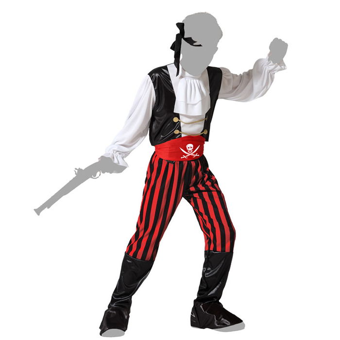 Déguisement Pirate Bucanier pour Enfant Garçon 3-4 Ans - Costume Complet Multicolore