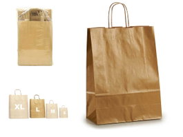 PINCELLO Bolsa Papel Oro Kraft Mediana