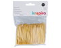 Innspiro Bâtonnets plats en bois jaune 65mm, 250 unités