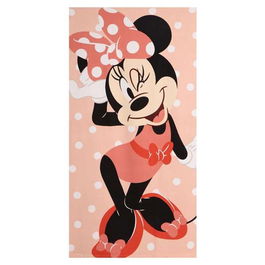 Serviette de plage Minnie Mouse 70 x 140 cm Corail