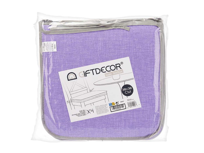 GIFTDECOR Coussin de chaise 38x38cm Lila