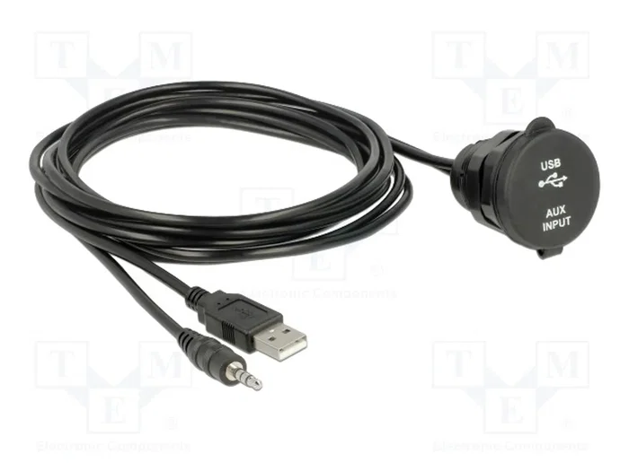 DELOCK Câble USB stéréo avec clapet noir 2m DELOCK Câble USB stéréo avec clapet noir 2m