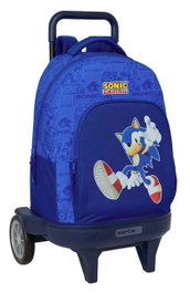 Safta Mochila Evol Ext Sonic - Sac à dos grande capacité avec roues, compact, 33 x 45 x 22 cm, pour enfant à partir de 36 mois