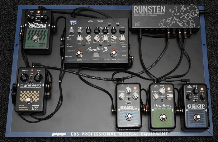 EBS RUNSTEN Fuite d'alimentation CC 10 sorties 9V/12V/24V 900mA pour pédales de guitare