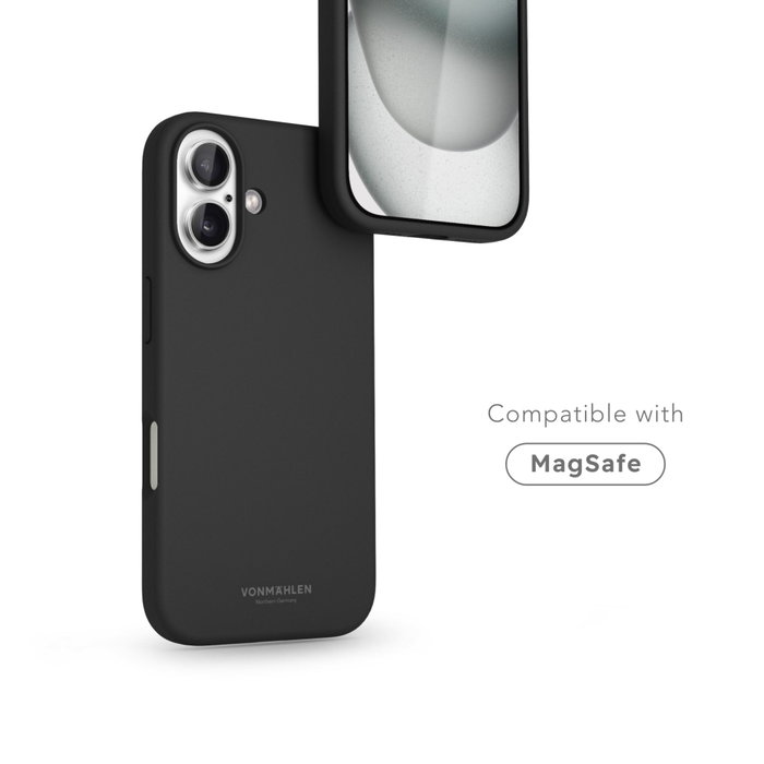 Vonmählen Coque Soft Silicone pour iPhone 16 Plus - Noir