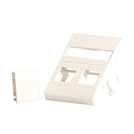 Lanview Plaque murale 2 x keystone pour sortie Clickline 50 x 75 mm blanche