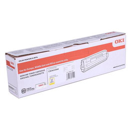 Oki Toner C834 C844 Jaune (46861305) - Cartouche d'encre 10 000 pages pour imprimante
