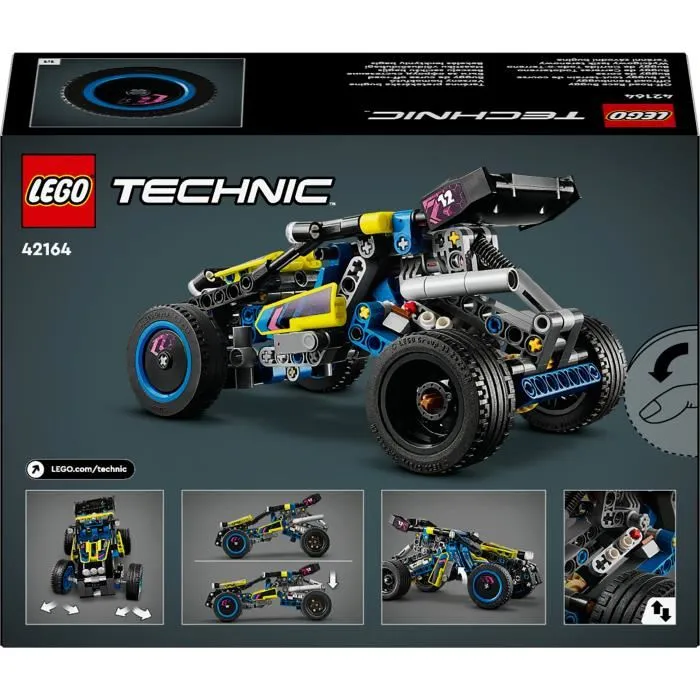 Lego Technic 42164 Buggy Tout-Terrain de Course, Véhicule de Rallye, Jouet de Construction