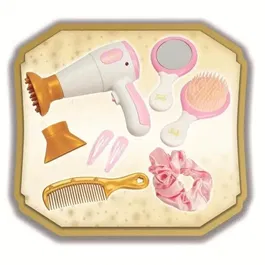 Smoby Set de Coiffure Disney Princesses - Sèche-cheveux Électronique avec Son et Lumière, Miroir, Brosse, Peigne - Jouet pour Enfants dès 3 ans