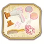 Smoby Set de Coiffure Disney Princesses - Sèche-cheveux Électronique avec Son et Lumière, Miroir, Brosse, Peigne - Jouet pour Enfants dès 3 ans