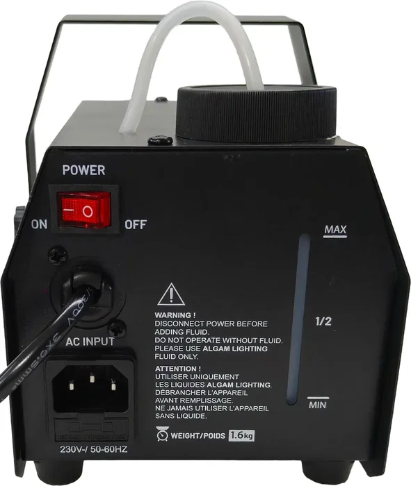 ALGAMLIGHT Machine à fumée 400W Noire pour fête événement scène avec télécommande