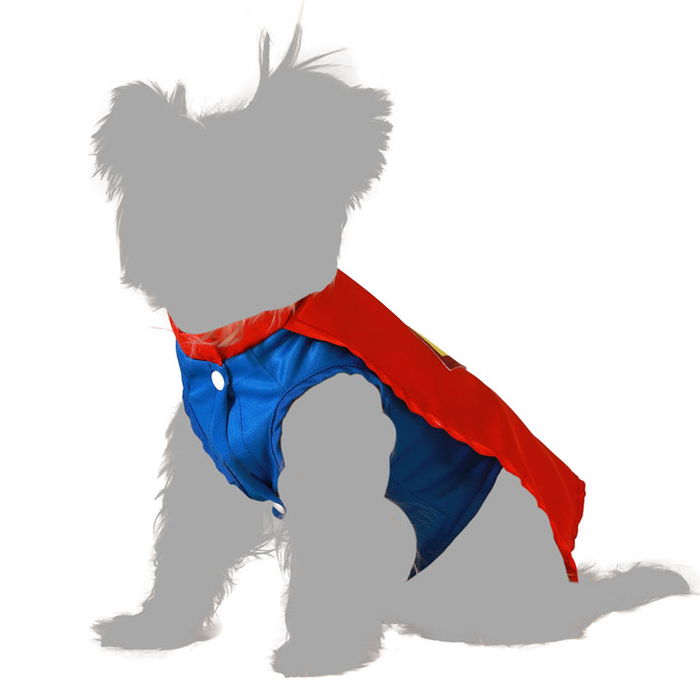 Déguisement de super-héros rouge de bande dessinée pour chien ou chat - Taille M - 100% polyester