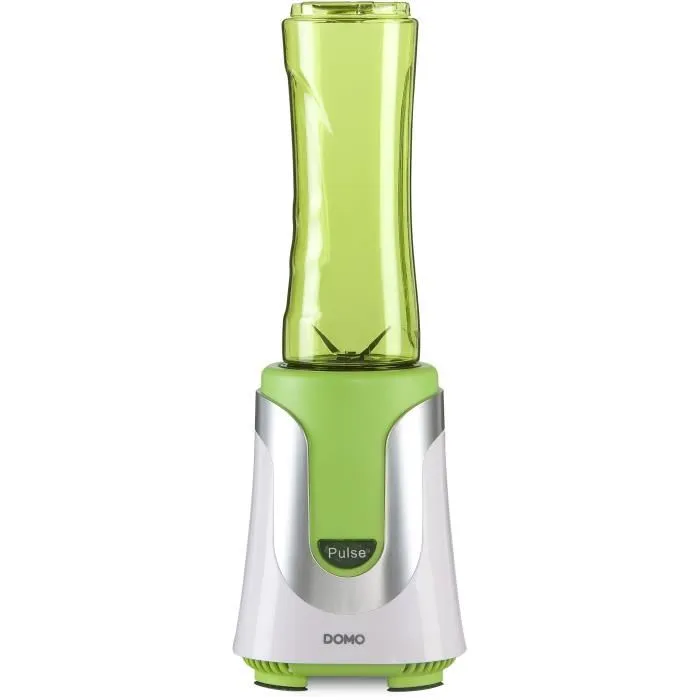 Domo DO436BL - Blender individuel Mix and Drink 300 W - Vert avec 2 bols réutilisables de 600 ml et 300 ml pour smoothies et milkshakes