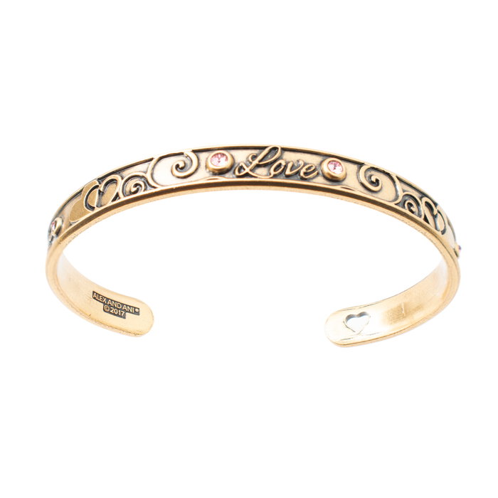 Alex And Ani Pulsera Love Dorée avec Finition Vieillie Alex And Ani Pulsera Love Dorée avec Finition Vieillie