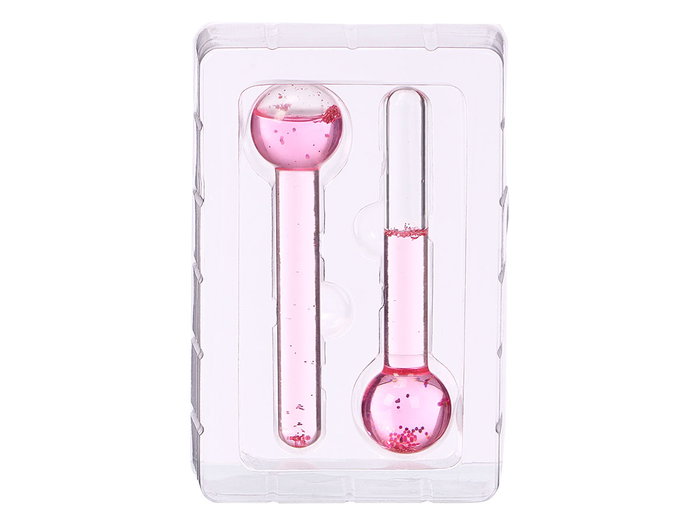 BERILO Set de 2 masseurs faciaux à froid, Violet et Rose