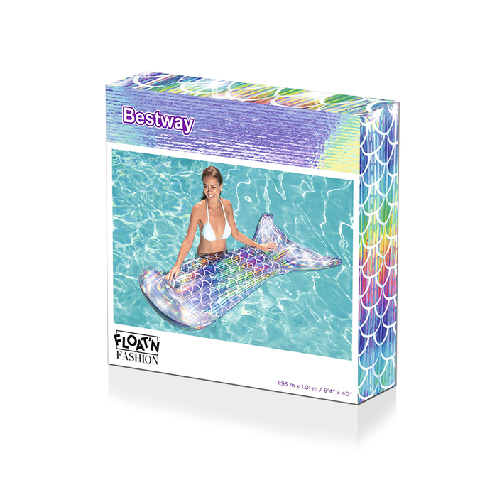 Bestway 43413 Matelas Gonflable Sirène Irisée 193x101 cm Plage et Piscine