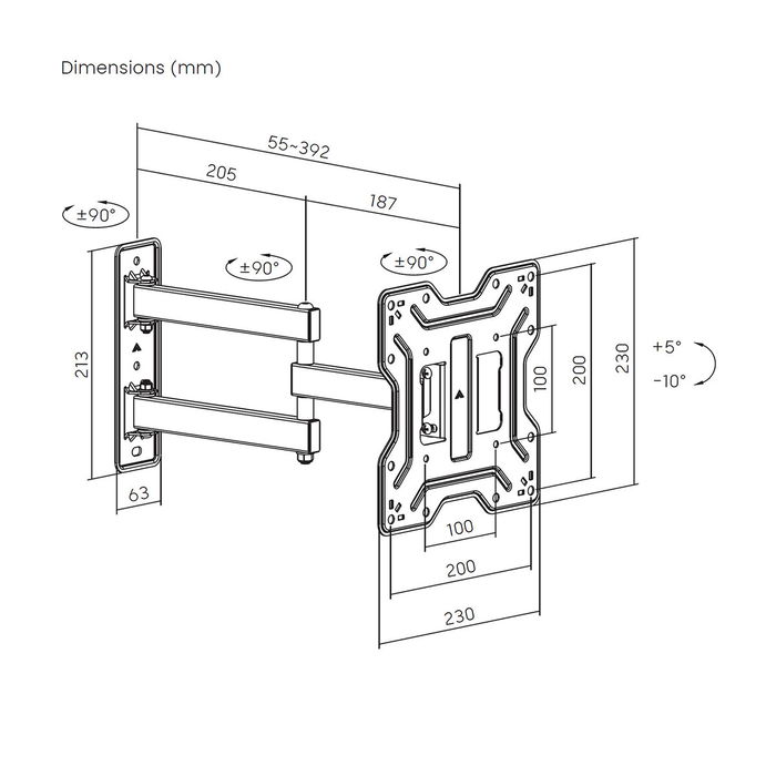 Support de TV Aisens WT43TSE-413 43"