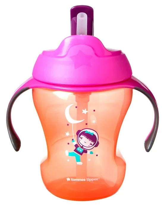 Tommee Tippee Tasse d'apprentissage Easy Drink avec pailles et poignées - Dès 6 mois - 230 ml - Rose Tommee Tippee Tasse d'apprentissage Easy Drink avec pailles et poignées - Dès 6 mois - 230 ml - Rose