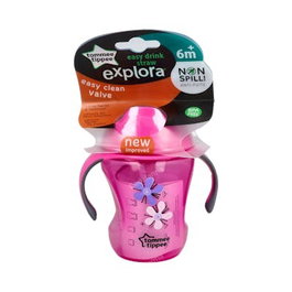 TOMMEE TIPPEE Tasse Easy Drink avec paille 230 ml Rose