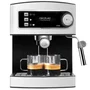 Cecotech Power Espresso 850 W 20 Bars 1,5 L Inox Noir Machine expresso 20 bars avec manomètre et buse vapeur orientable, réservoir 1,5 L, façade inox/noir.