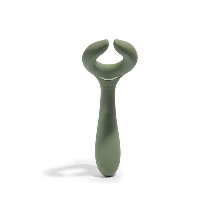 Platanomelón Vibromasseur CRABY pour couples, 7 modes de vibrations, étanche, rechargeable USB, silicone hypoallergénique