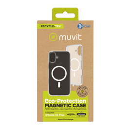 Muvit Coque Recycletek MagSafe pour Apple iPhone 16 Plus transparente