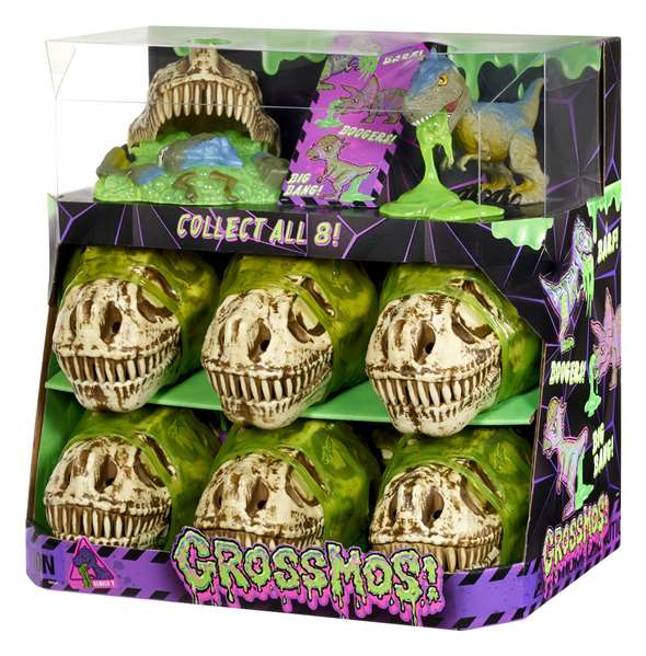 MGA - Dinosaurio GrossMos - Jouet de construction dinosaure avec mousse et slime - Trouve les pièces et construis ton dinosaure de 10 cm - Modèles assortis - À partir de 4 ans