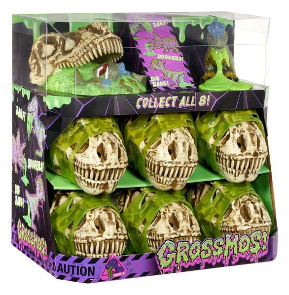 MGA - Dinosaurio GrossMos - Jouet de construction dinosaure avec mousse et slime - Trouve les pièces et construis ton dinosaure de 10 cm - Modèles assortis - À partir de 4 ans