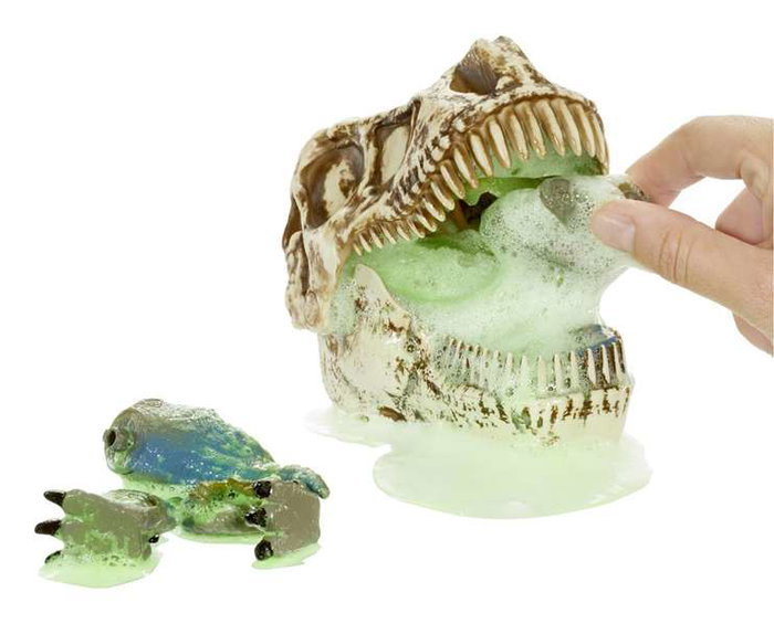 MGA - Dinosaurio GrossMos - Jouet de construction dinosaure avec mousse et slime - Trouve les pièces et construis ton dinosaure de 10 cm - Modèles assortis - À partir de 4 ans