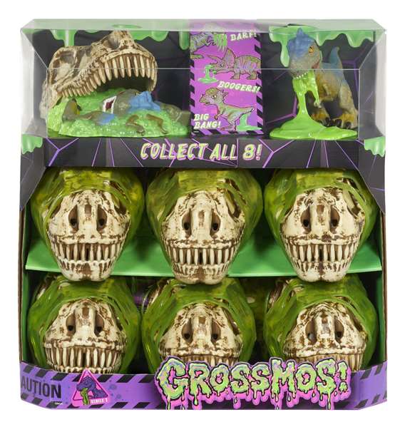 MGA - Dinosaurio GrossMos - Jouet de construction dinosaure avec mousse et slime - Trouve les pièces et construis ton dinosaure de 10 cm - Modèles assortis - À partir de 4 ans