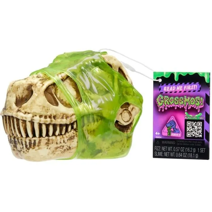 L.O.L. Surprise! GrossMos - Tête de dinosaure géante avec slime à ouvrir - Kit de 4 modèles de dinosaures miniatures à collectionner