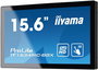 iiyama TF1634MC-B8X - Écran tactile PCAP IP65 15.6" Full HD IPS avec verre bord à bord, ports VGA, HDMI, DisplayPort, 16:9, 1920x1080, alimentation 12V DC, montage universel