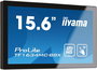 iiyama TF1634MC-B8X - Écran tactile PCAP IP65 15.6" Full HD IPS avec verre bord à bord, ports VGA, HDMI, DisplayPort, 16:9, 1920x1080, alimentation 12V DC, montage universel