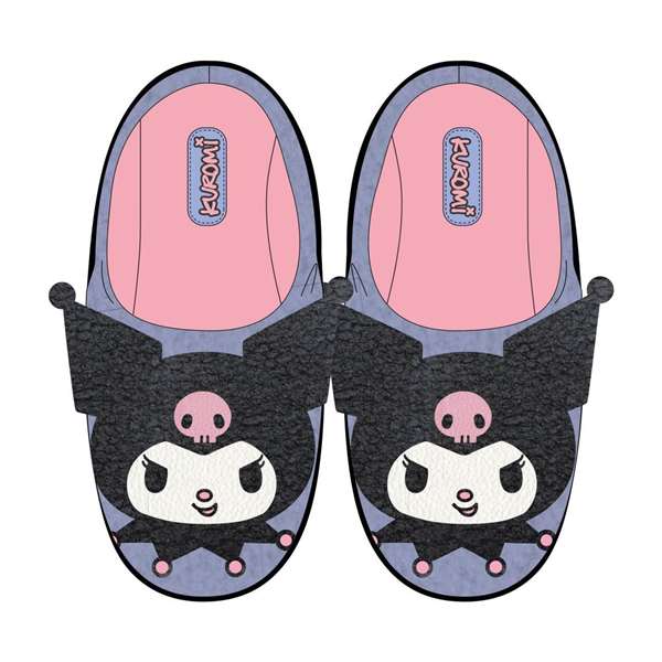 Cerdá Chaussons de maison ouverts Hello Kitty et Kuromi, violet, taille 40-41, pour enfant (3 ans et plus)