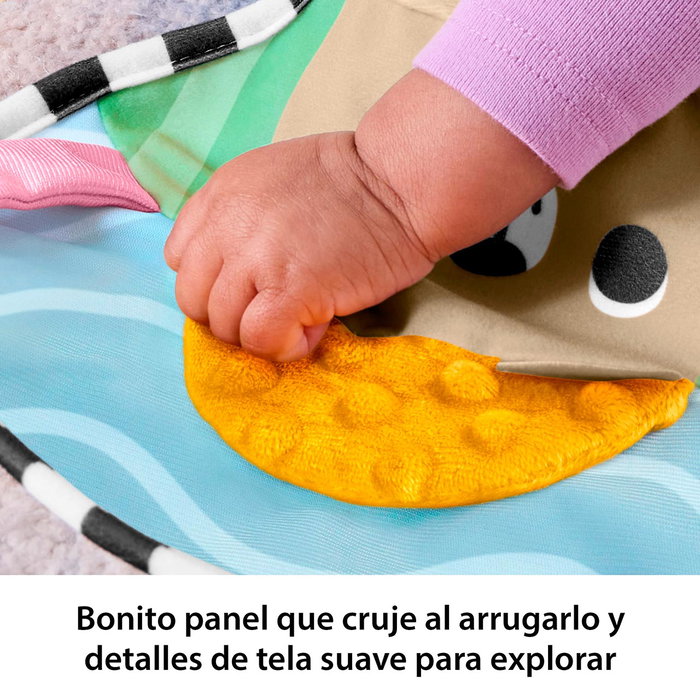 Fisher-Price Cojín Aventuras Sensoriales Jhb44 - Coussin d'éveil sensoriel avec jouets suspendus pour bébé dès 3 mois