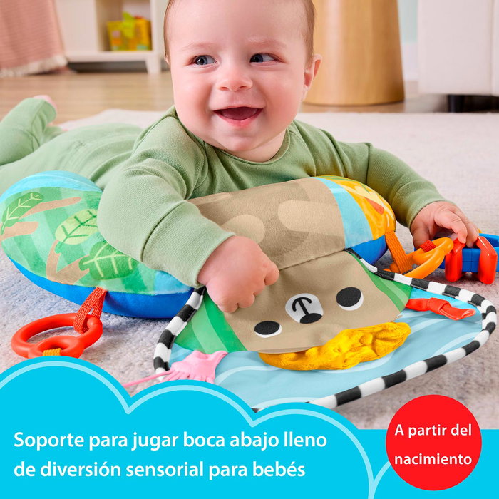 Fisher-Price Cojín Aventuras Sensoriales Jhb44 - Coussin d'éveil sensoriel avec jouets suspendus pour bébé dès 3 mois